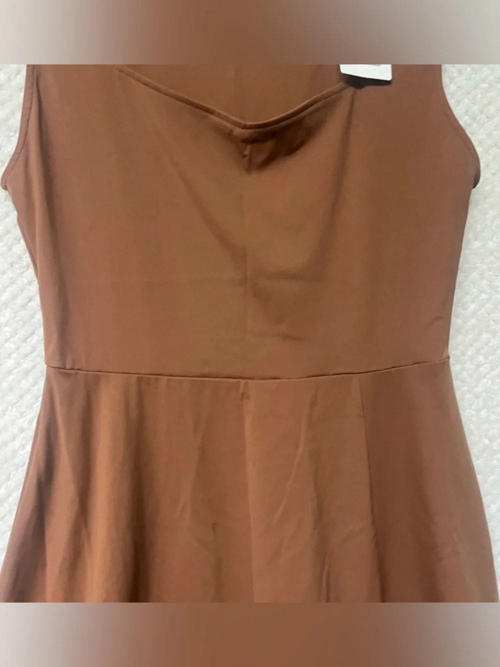 BeryLove A-Line Dress Brown Sleeveless Mini Dress Athletic Material Large NWT - Picture 4 of 13